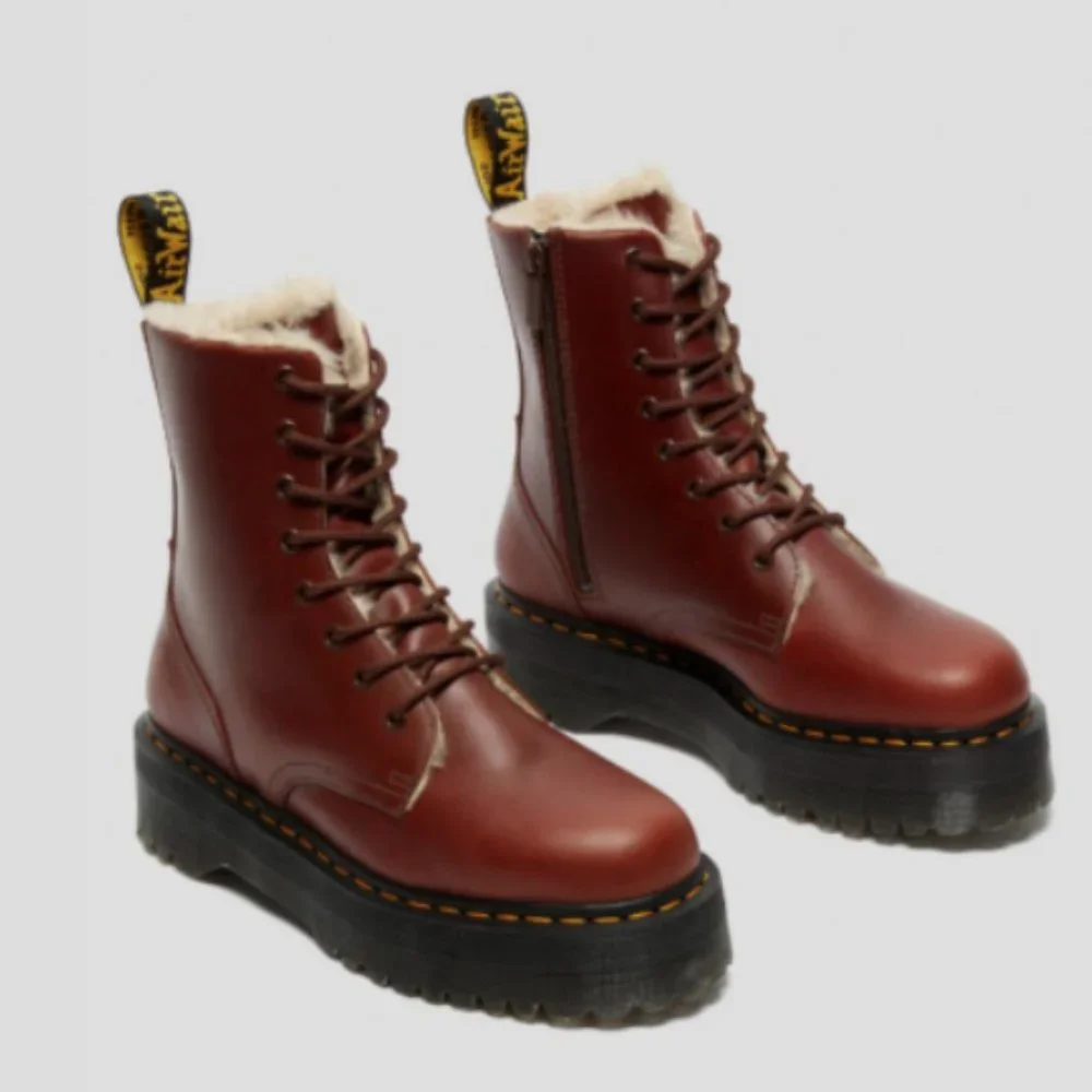 Dr. Martens JADON FAUX FUR LINED PLATFORM BOOTS